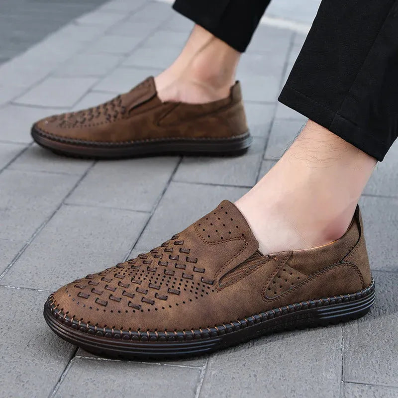 Mocasines de Cuero genuino para hombre