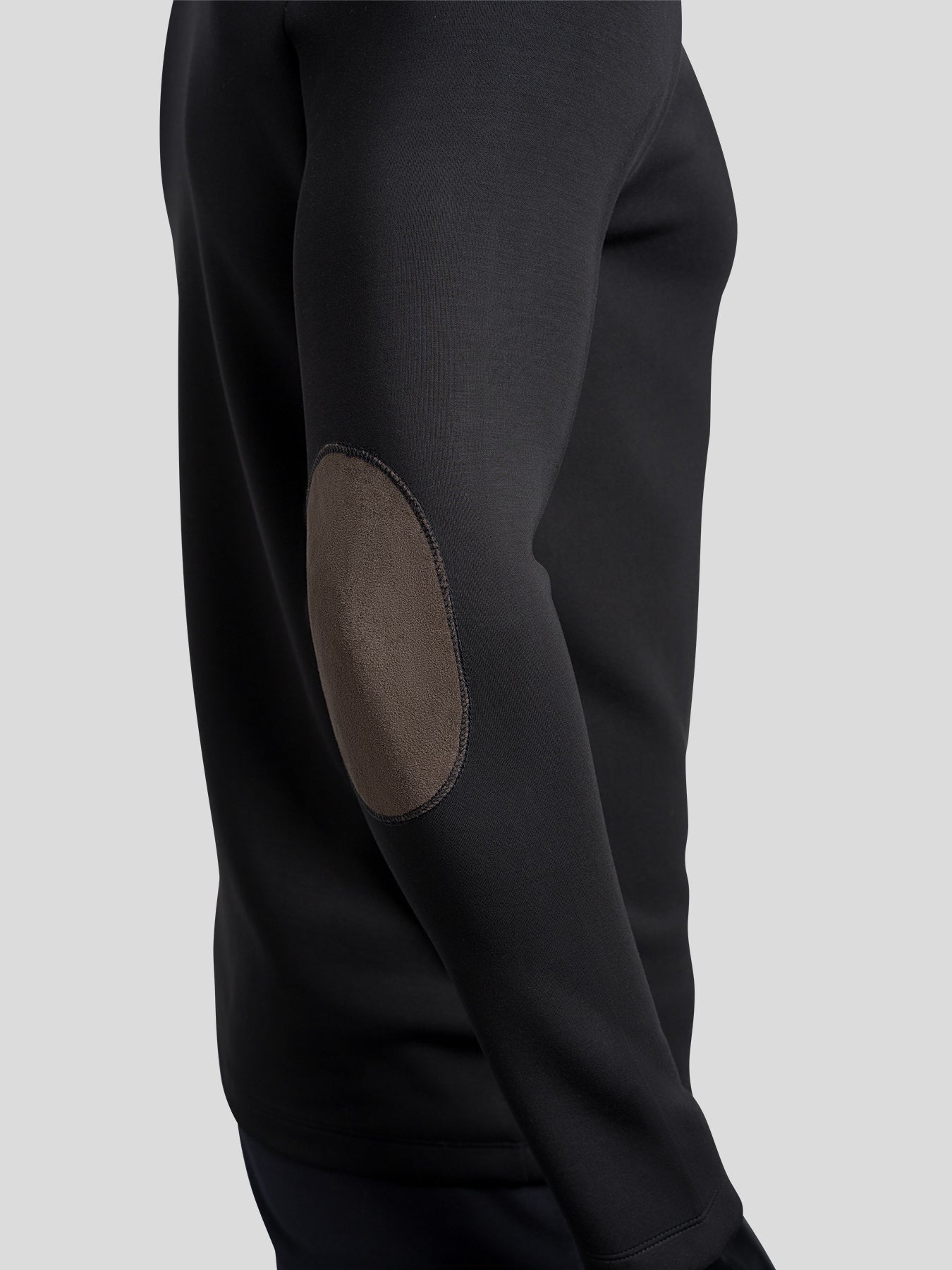 Camiseta de manga larga con parche en el codo en mezcla de modal: corte entallado