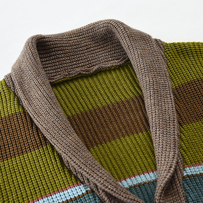 Chaqueta de hombre con solapa y bloques de color