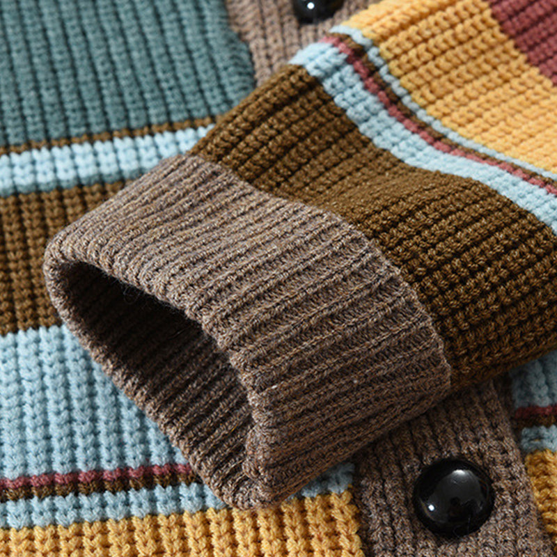 Chaqueta de hombre con solapa y bloques de color