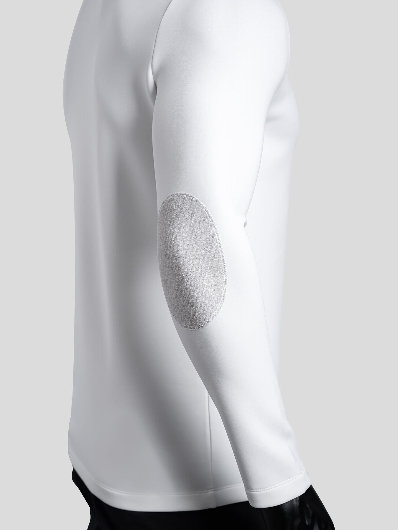 Camiseta de manga larga con parche en el codo en mezcla de modal: corte entallado