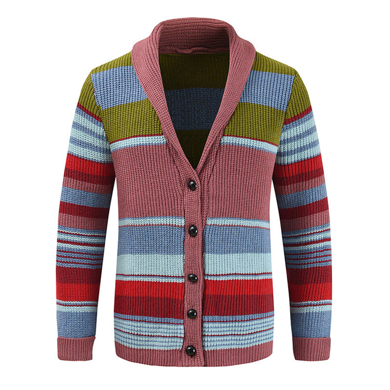 Chaqueta de hombre con solapa y bloques de color
