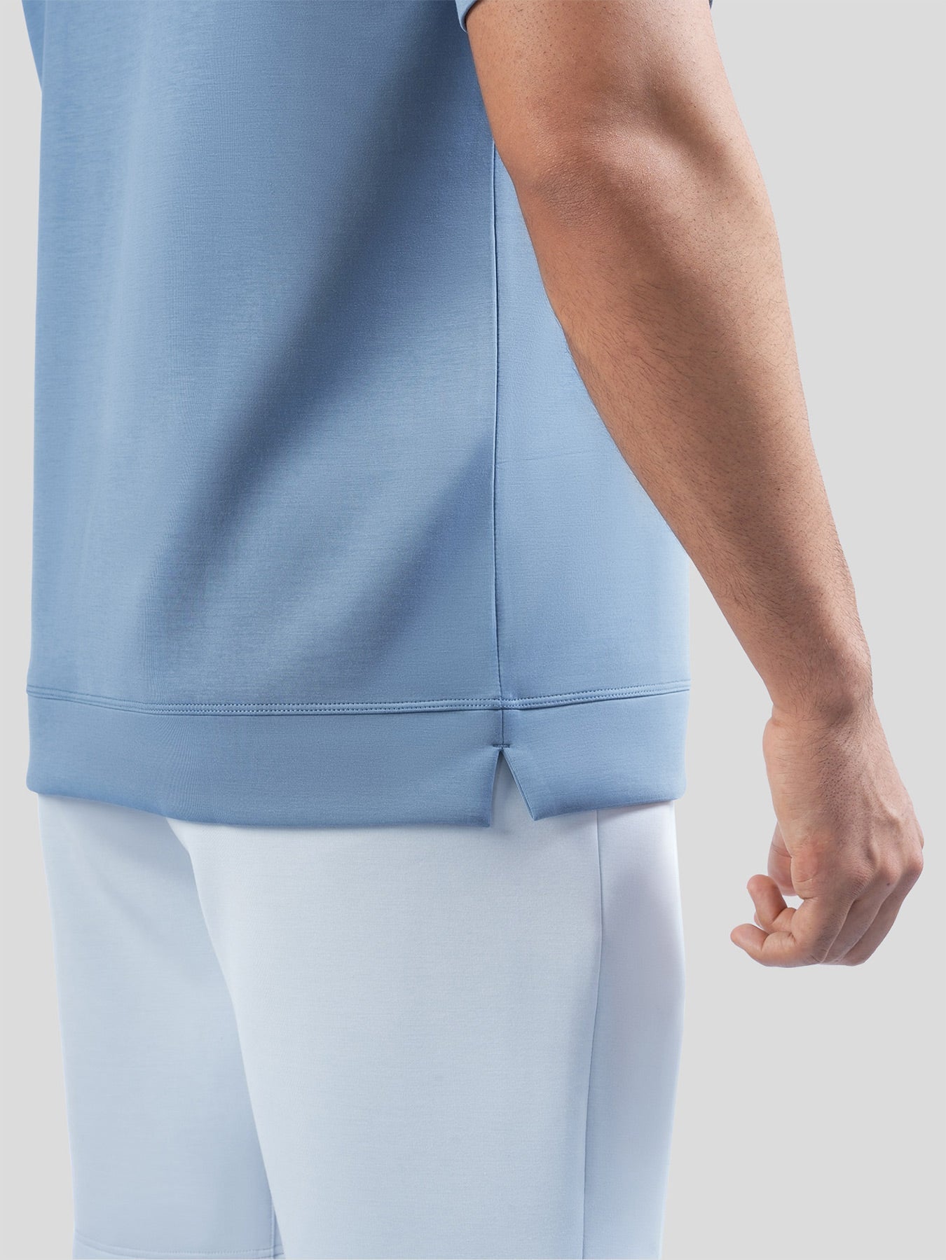 Camiseta de manga corta en mezcla de modal: corte ajustado