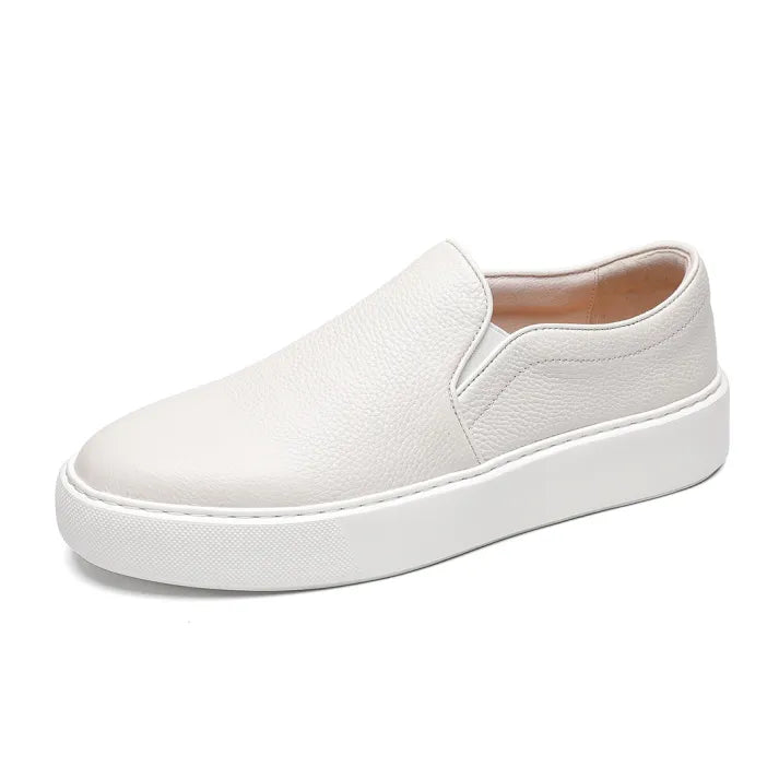 Zapatillas slip-on de piel auténtica